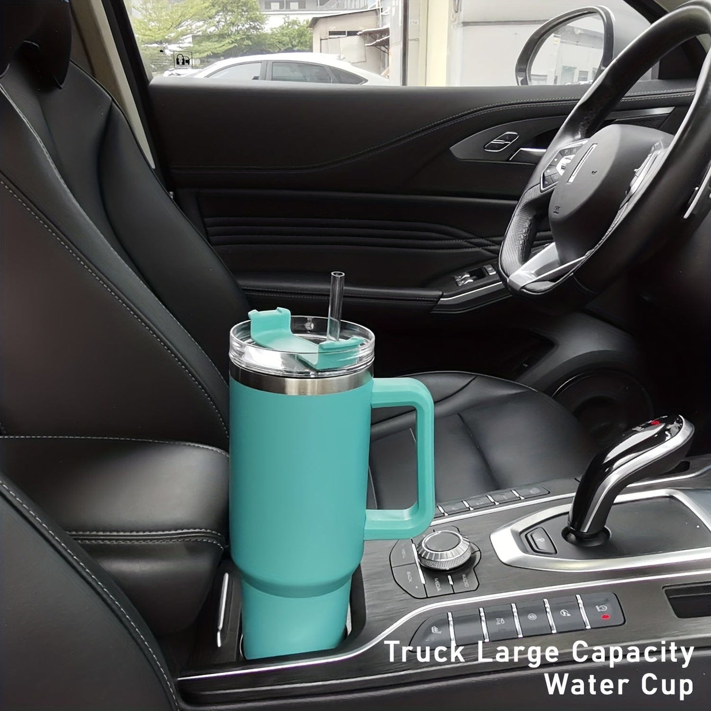 1 Stück 40 Oz Tumbler mit Deckel und Strohhalm, 18/8 Edelstahl Vakuum isolierter Reisebecher, Thermo- & Eiskaffee-Becher, doppelwandige auslaufsichere Sportwasserflasche für heiße und kalte Getränke