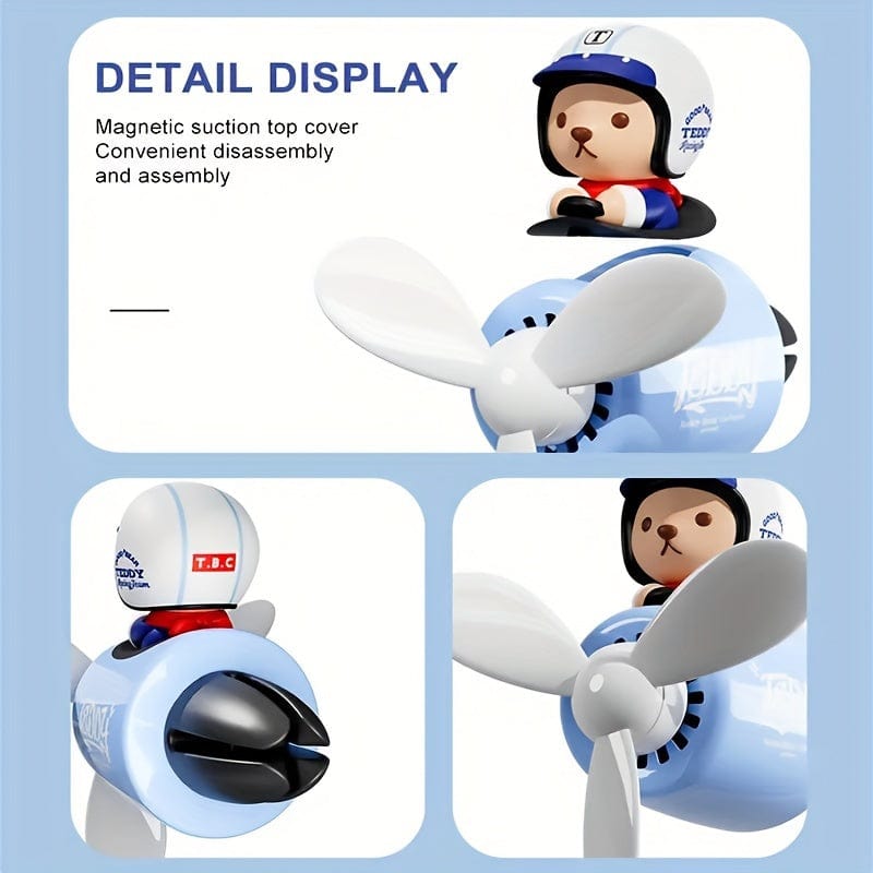 1 Stück Bär Pilot Design Auto Lufterfrischer, Auto Innenraum Zubehör, Auto Lüftungs Aroma Diffuser Clip, Auto Lüftungs Dekorationsclip