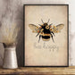 1Stück, Leinwand Poster, Bee Happy Druck - Bee Kind, Bee Yourself, Natur Druck, Bee Lover Wandkunst, Für Wohnzimmer Schlafzimmer, Wanddeko, Wohnaccessoire, Inspirierendes Zitat, Unrahmt