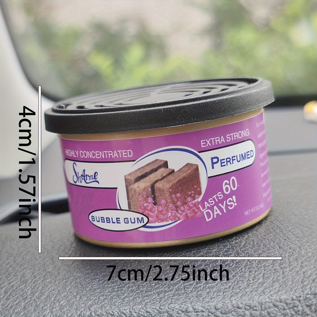 1pc Auto Lufterfrischer Glas, Jasmin/ Erdbeere/ Kaugummi/ Vanille Kirsche Aroma Diffusor, Auto Innenraum Zubehör