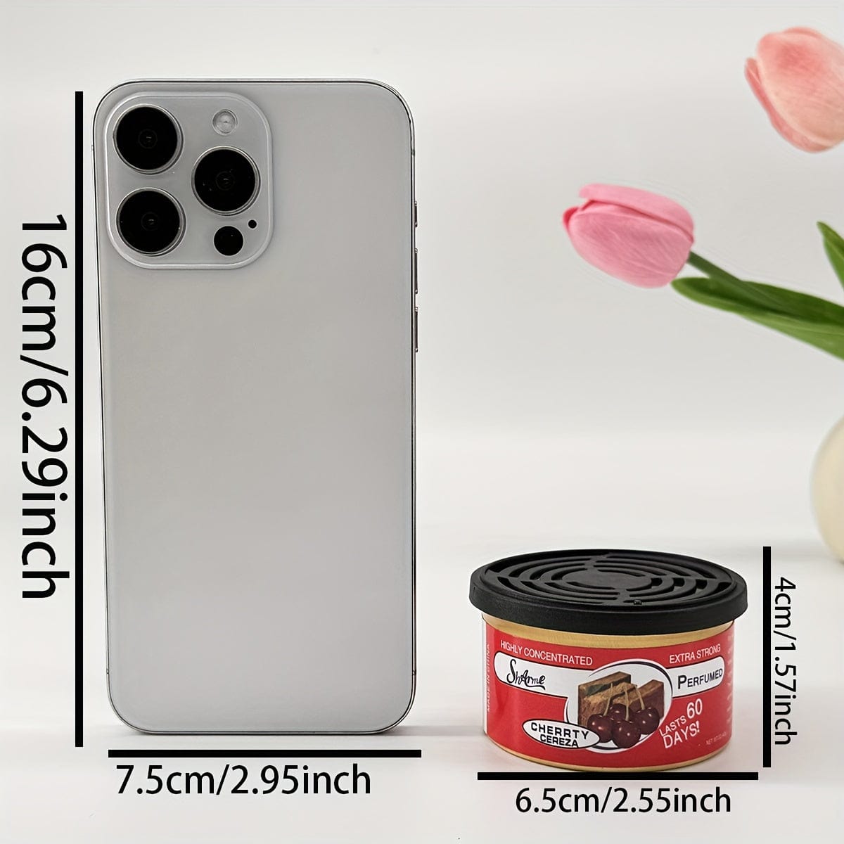 1pc Auto Lufterfrischer Glas, Jasmin/ Erdbeere/ Kaugummi/ Vanille Kirsche Aroma Diffusor, Auto Innenraum Zubehör