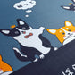 1pc Cartoon Dog Print Spannbettlaken (Ohne Kissenbezug), Weiche Bequeme Bettwäsche Matratzenauflage, Für Schlafzimmer, Gästezimmer, Mit Tiefem Taschen, Nur Spannbettlaken