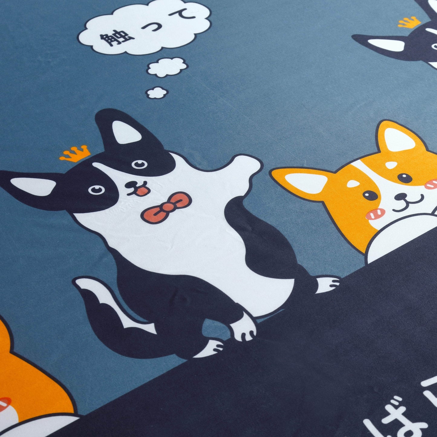 1pc Cartoon Dog Print Spannbettlaken (Ohne Kissenbezug), Weiche Bequeme Bettwäsche Matratzenauflage, Für Schlafzimmer, Gästezimmer, Mit Tiefem Taschen, Nur Spannbettlaken
