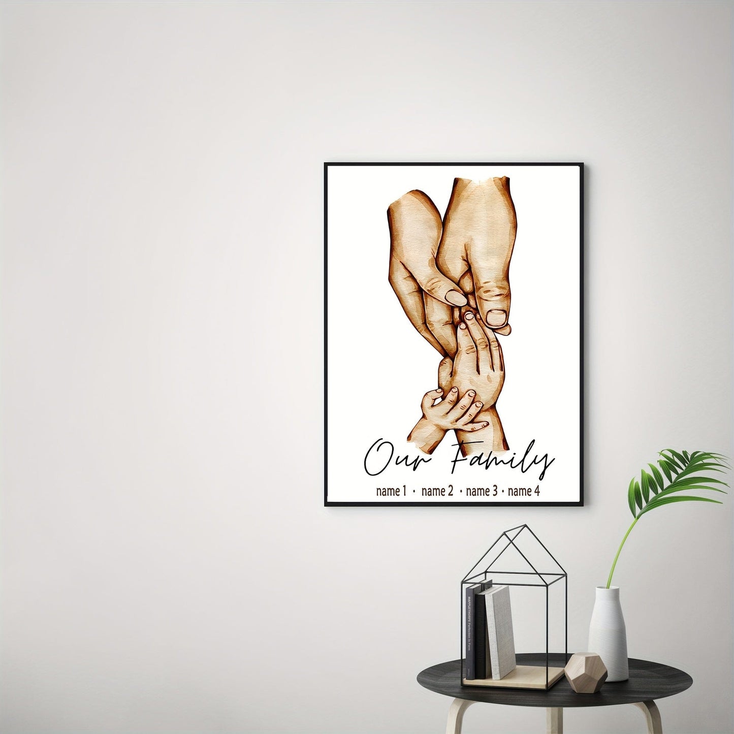 1 Stück anpassbares ungerahmtes Poster, personalisiertes Familienmitglied Name Poster ideales Geschenk für Schlafzimmer Wohnzimmer Flur, Wandkunst, Wanddekoration, Winterdekoration, Wanddekoration, Raumdekoration