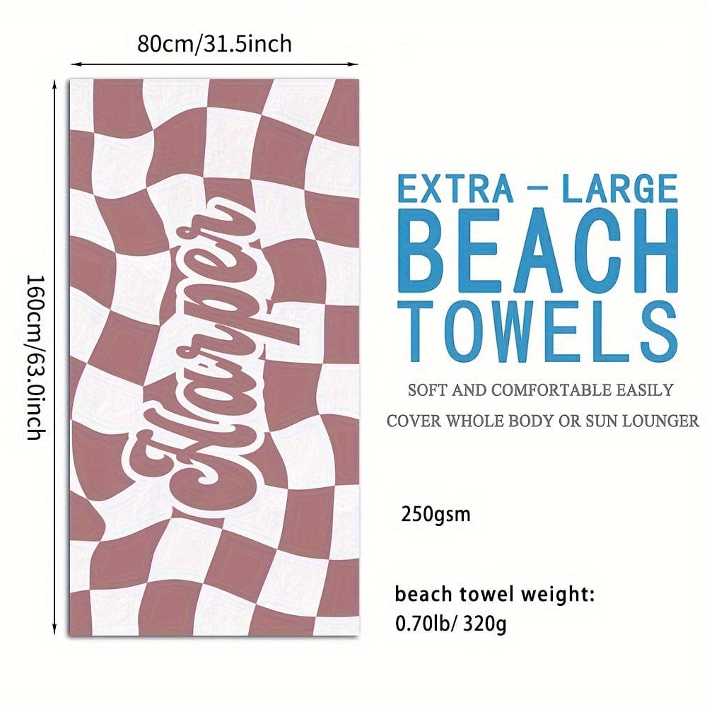 1 Stück individuell gestaltetes Strandtuch, saugfähiges Strandtuch, großes Sommer-Strandtuch, Geschenk für Strand-Pool-Party, Strand-Essentials