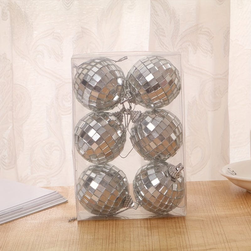1 Stück, Glas Spiegelreflektierende Disco Ball Weihnachtsball Bar Fotografie Requisiten Hochzeit Backen Kuchen Dekoration Dekoration