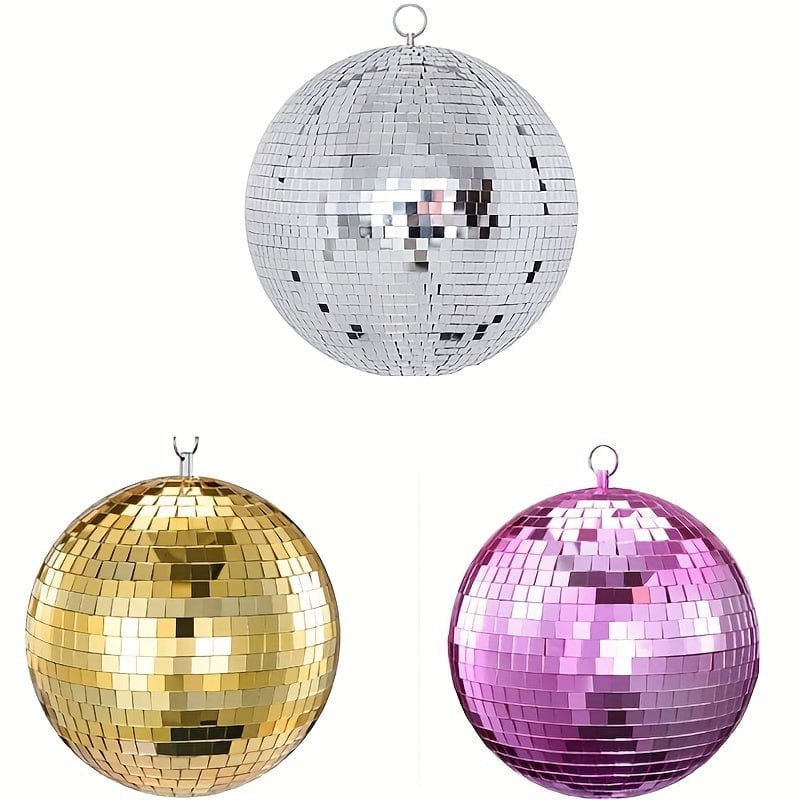 1 Stück, Glas Spiegelreflektierende Disco Ball Weihnachtsball Bar Fotografie Requisiten Hochzeit Backen Kuchen Dekoration Dekoration