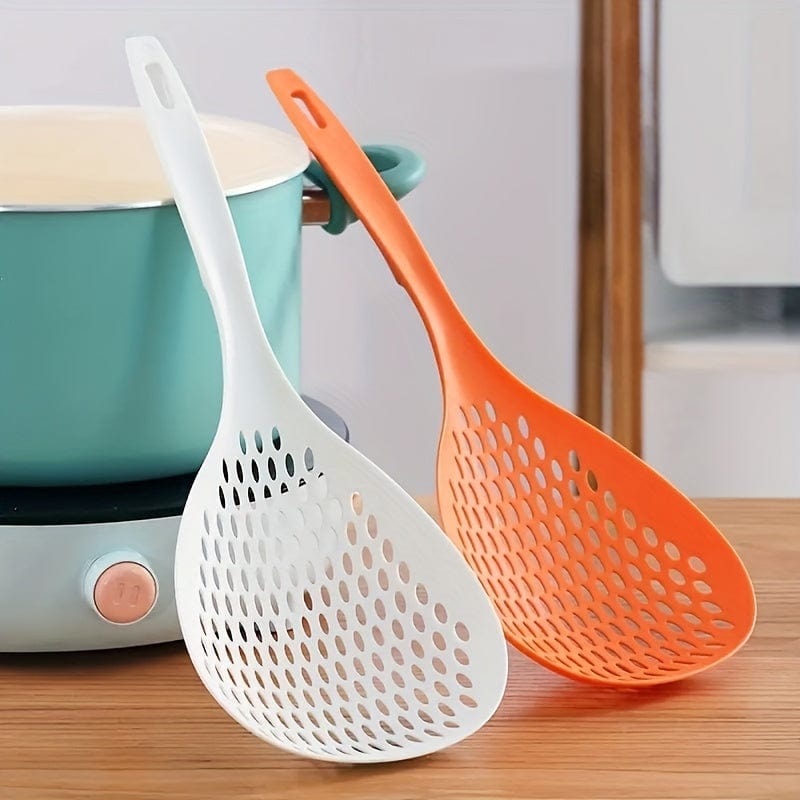 1 Stück große Schaufel-Sieb, Skimmer mit Schlitzen, Thermoplastisches Sieb, Schaufel, Kochutensilien für Küche Kochen Backen hitzebeständig