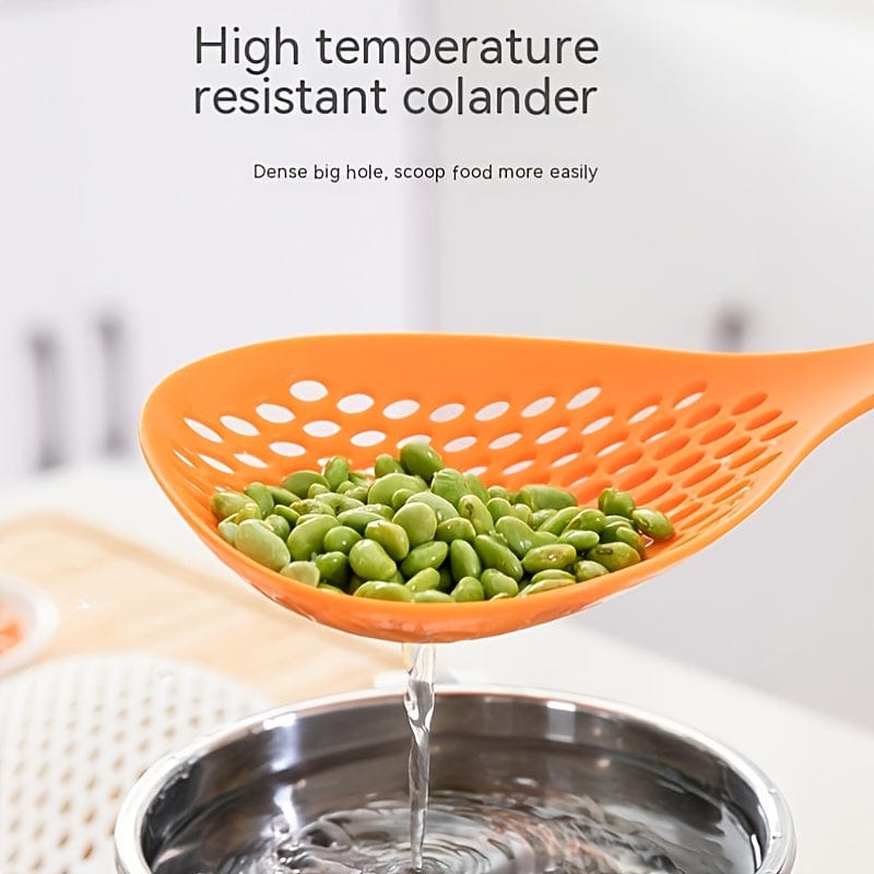 1 Stück große Schaufel-Sieb, Skimmer mit Schlitzen, Thermoplastisches Sieb, Schaufel, Kochutensilien für Küche Kochen Backen hitzebeständig