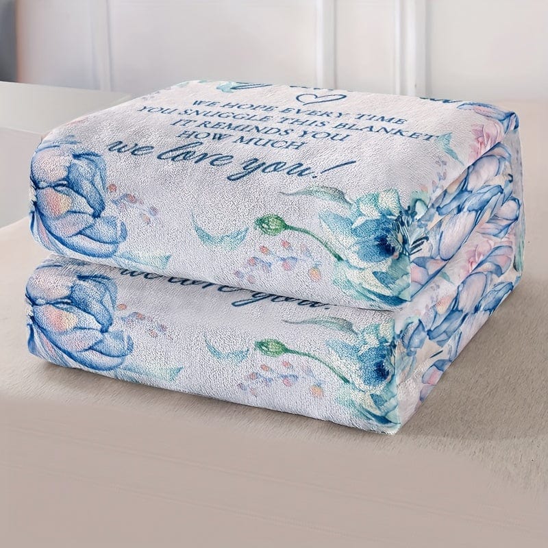 1 Stück Leichtes Flanell-Decke Enkeltochter Gibt Großmutter Geschenk Decke Super Weiches Überwurf Decke Weihnachtsgeschenk Decke