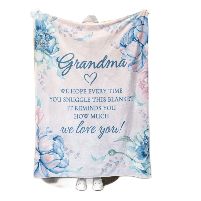 1 Stück Leichtes Flanell-Decke Enkeltochter Gibt Großmutter Geschenk Decke Super Weiches Überwurf Decke Weihnachtsgeschenk Decke