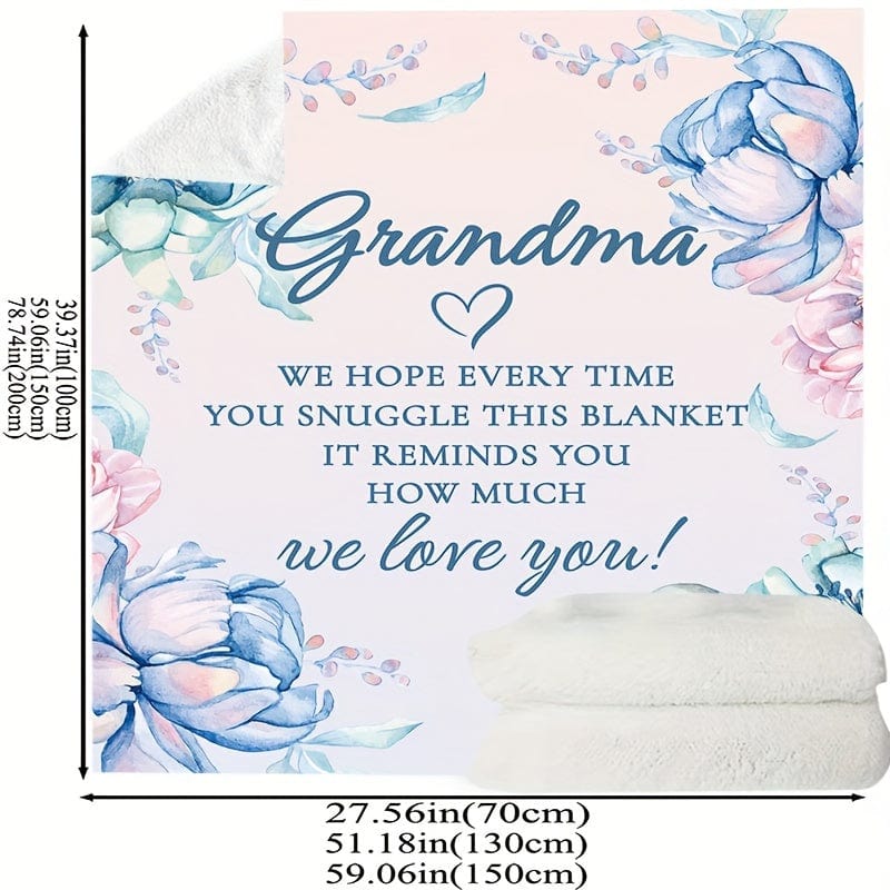 1 Stück Leichtes Flanell-Decke Enkeltochter Gibt Großmutter Geschenk Decke Super Weiches Überwurf Decke Weihnachtsgeschenk Decke