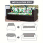 1pc Outdoor Bedruckte Tierblätter Florale Boho-Stil Kokosnuss Bedruckte Sofabezug Couchbezug Möbel Schutzbezug Wohnkultur Sofa Schoner