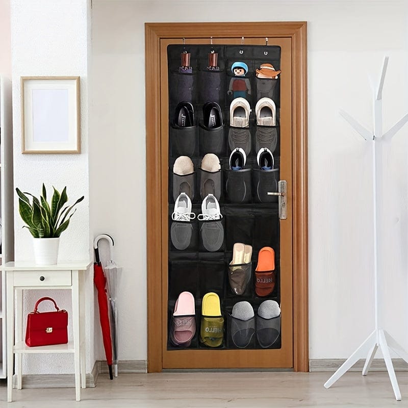 1 Stück Über Die Tür Schuhregal Mit 24 Großen Netz Taschen, Hängender Schuhorganisator Für Den Kleiderschrank, Hängendes Schuhregal Halter Hänger, Hält Bis Zu 14,97 KG, Hauslagerung & Organisation