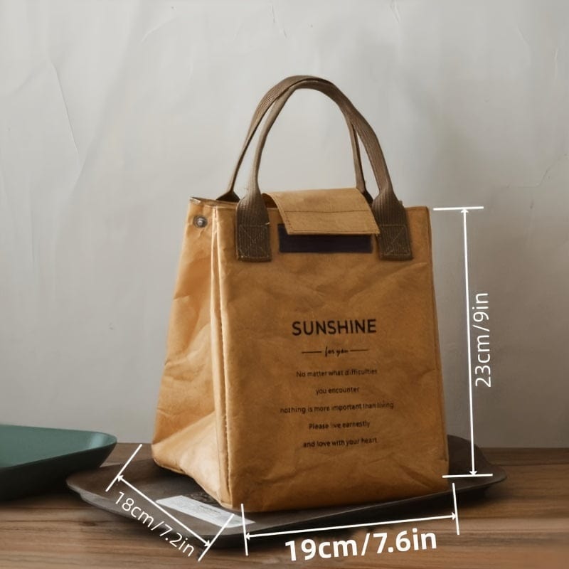 1 Stück Papier Bento Tasche Wasserdicht und Ölproof Isolier Tasche Lunchbox Tasche Handtasche Büromitarbeiter Lunchbox Tasche