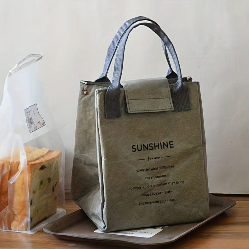 1 Stück Papier Bento Tasche Wasserdicht und Ölproof Isolier Tasche Lunchbox Tasche Handtasche Büromitarbeiter Lunchbox Tasche