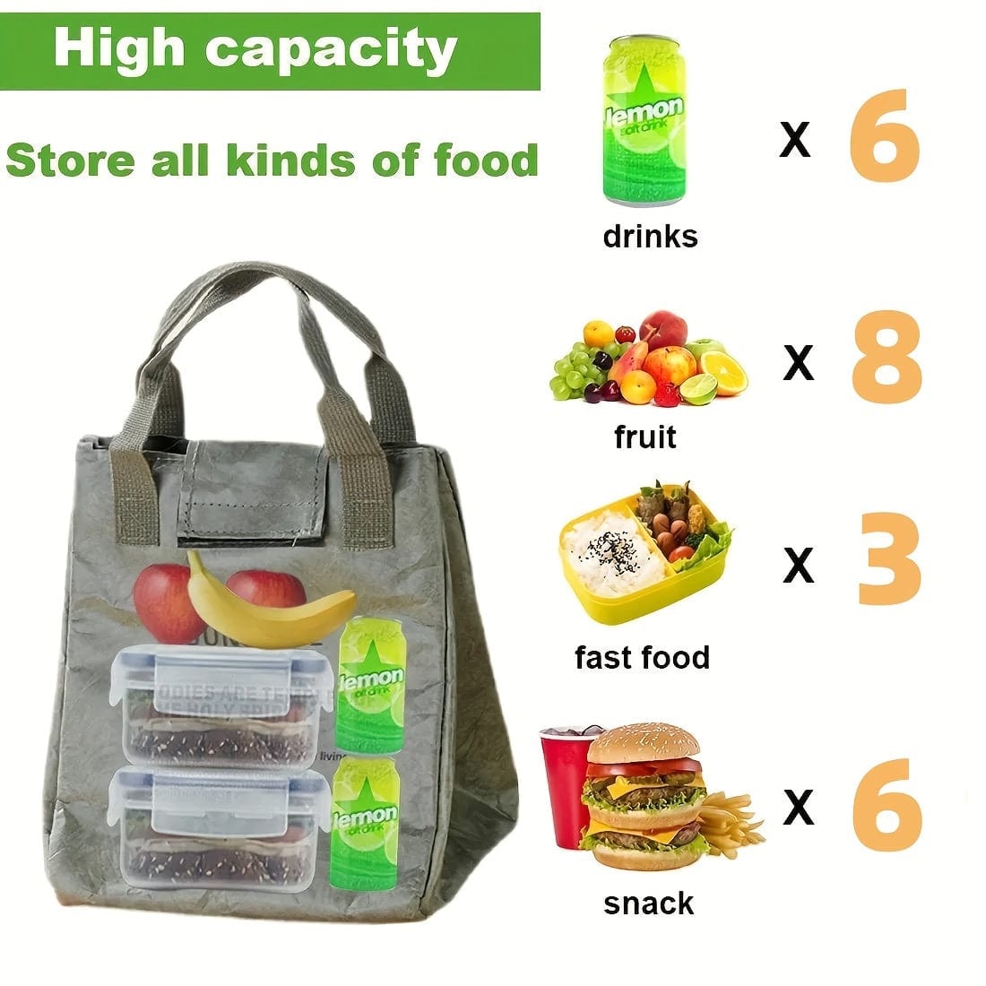 1 Stück Papier Bento Tasche Wasserdicht und Ölproof Isolier Tasche Lunchbox Tasche Handtasche Büromitarbeiter Lunchbox Tasche