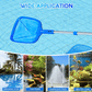 1 Stück Pool Skimmer Poolnetz 3-teilige Stange, Pool Skimmer Netz mit feinem Maschengewebe, teleskopische Aluminiumstange, Kunststoffrahmen, ultrafeiner Pool Skimmer für Teiche, Fischteich, Whirlpool, 17"x35"