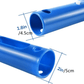 1 Stück Pool Skimmer Poolnetz 3-teilige Stange, Pool Skimmer Netz mit feinem Maschengewebe, teleskopische Aluminiumstange, Kunststoffrahmen, ultrafeiner Pool Skimmer für Teiche, Fischteich, Whirlpool, 17"x35"
