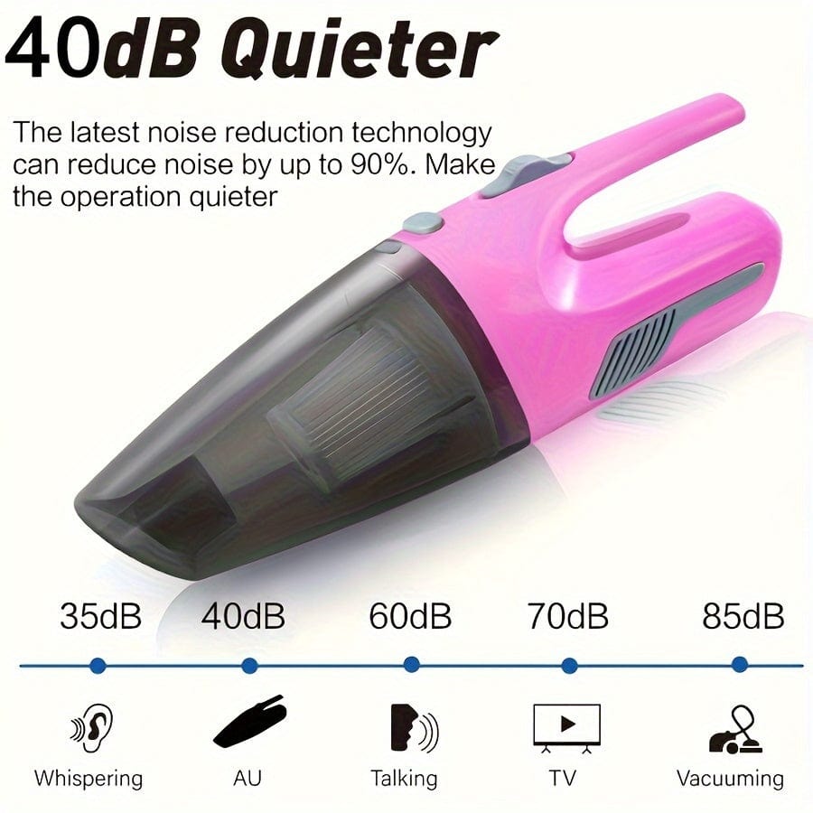1 Stück, Leistungsstarker Handheld Wireless Auto-Staubsauger Mit Doppelverwendung Für Zuhause Und Auto, USB-Ladung, Kabellos, Mini Haushaltsstaubsauger Mit 4000mAh/44w/40dps