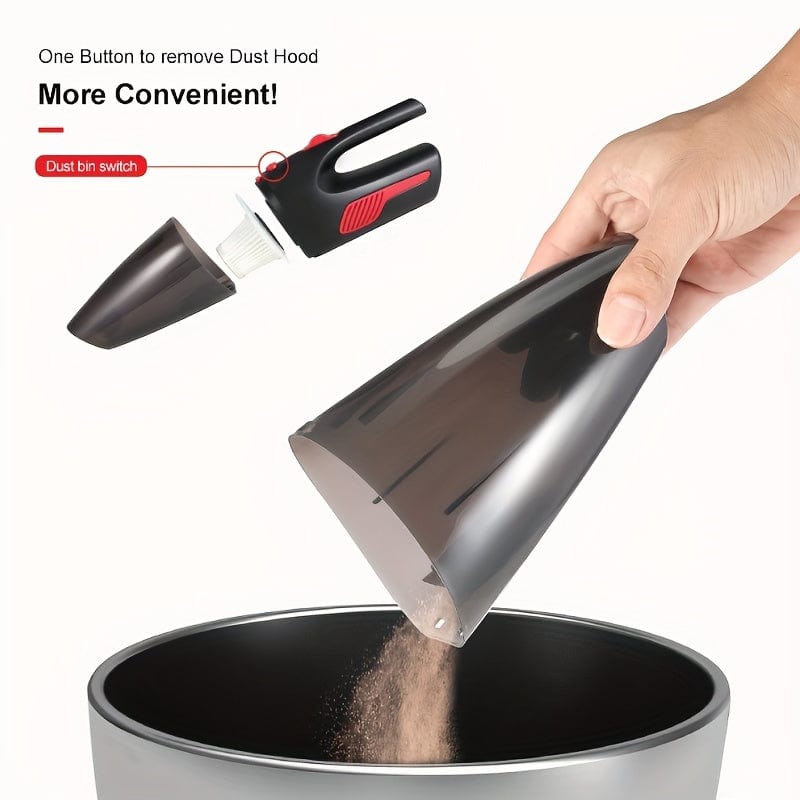1 Stück, Leistungsstarker Handheld Wireless Auto-Staubsauger Mit Doppelverwendung Für Zuhause Und Auto, USB-Ladung, Kabellos, Mini Haushaltsstaubsauger Mit 4000mAh/44w/40dps