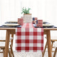 1 Stück Rot und Weiß Gingham Tischläufer, 13 × 72 Zoll Rot Buffalo Check Tischdecke Läufer für Bauernhaus Rustikal, 4. Juli Patriotische Weihnachten Hochzeit Outdoor Picknick Camping Party Tischdekoration