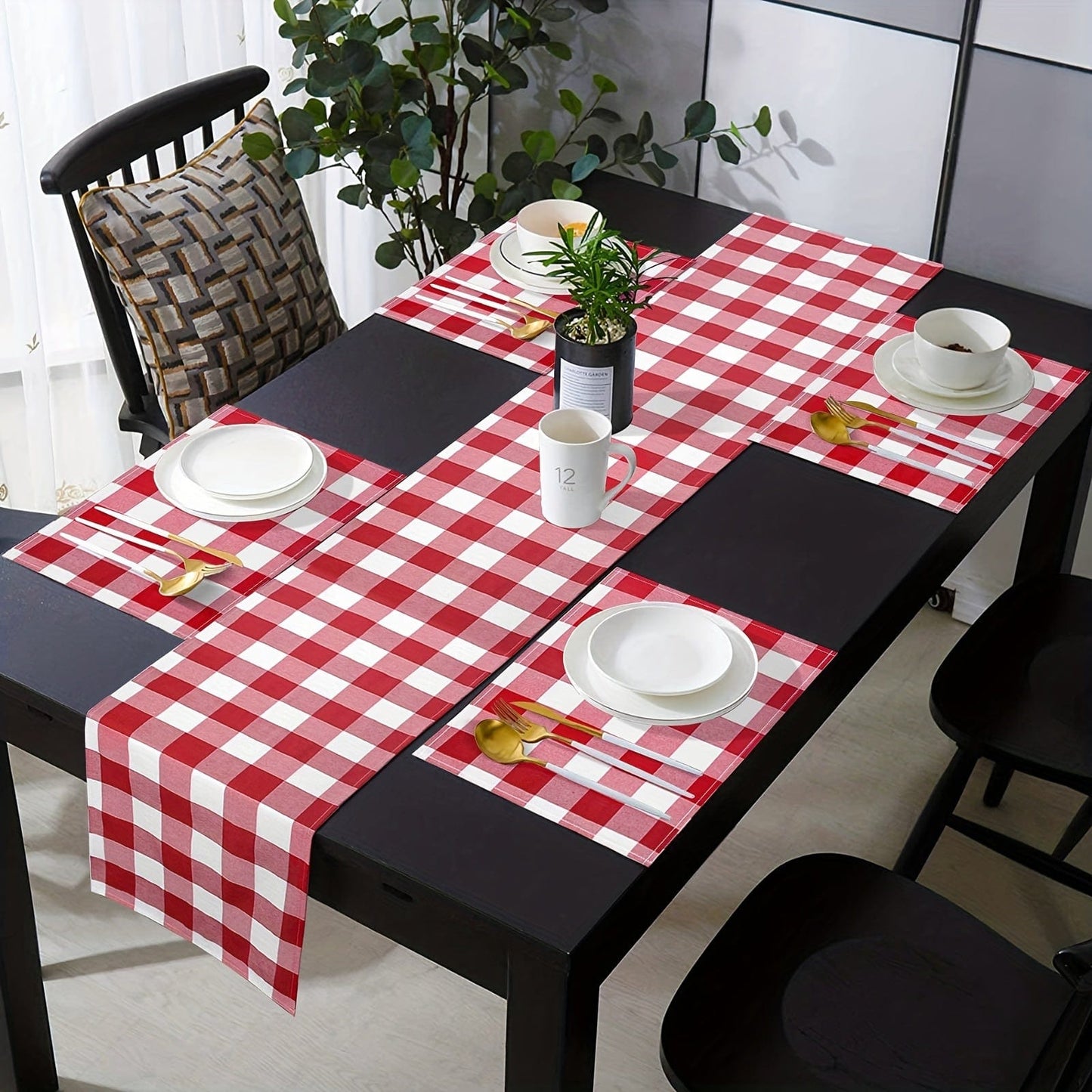 1 Stück Rot und Weiß Gingham Tischläufer, 13 × 72 Zoll Rot Buffalo Check Tischdecke Läufer für Bauernhaus Rustikal, 4. Juli Patriotische Weihnachten Hochzeit Outdoor Picknick Camping Party Tischdekoration