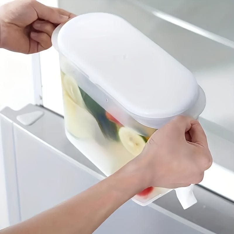 1 Stück, Kühlschrank Kaltkanne, Sommer Kühlung große Kapazität Fruchttee Kanne, Haushalts Hitzebeständiger Getränkebehälter, Mit Wasserhahn Eiswasser Saftbehälter, Küchenbedarf, Barbedarf