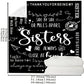 1pc Slogan Druckdecke, Schwarze Flanell Decke Geschenk Für Schwester, Weiche Gemütliche Wurfdecke Für Sofa Bett Couch Camping Büro Reisen