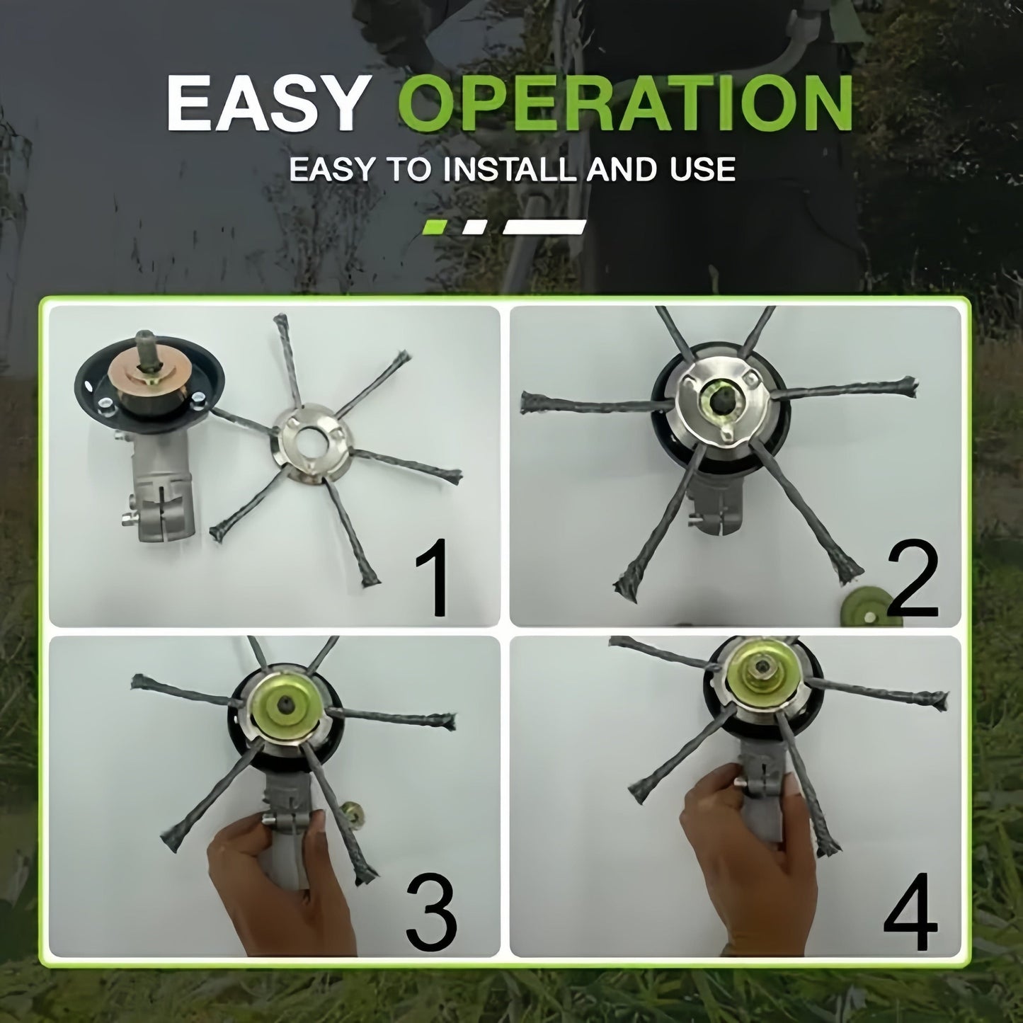 1 Stück Stahl Draht Gras Trimmer Köpfe Abgerundete Kante Unkraut Trimmer, Schneiden Elektrisch Unkrautvernichter, Leichter Gras Trimmer Kantenwerkzeug Für Garten Und Garten (3/6 Schneidköpfe)