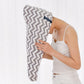 1 Stück Streifen Schnelltrocknendes Haartuch Wrap, Bequemes Schnelltrocknendes Haarturban, Weiches Haartrockentuch, Premium Kopf-Handtuch Wrap, Badezimmerbedarf, Haushaltsbedarf