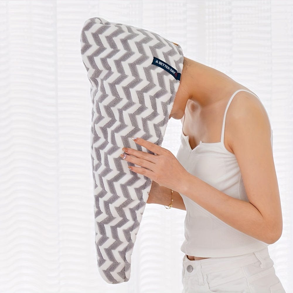 1 Stück Streifen Schnelltrocknendes Haartuch Wrap, Bequemes Schnelltrocknendes Haarturban, Weiches Haartrockentuch, Premium Kopf-Handtuch Wrap, Badezimmerbedarf, Haushaltsbedarf