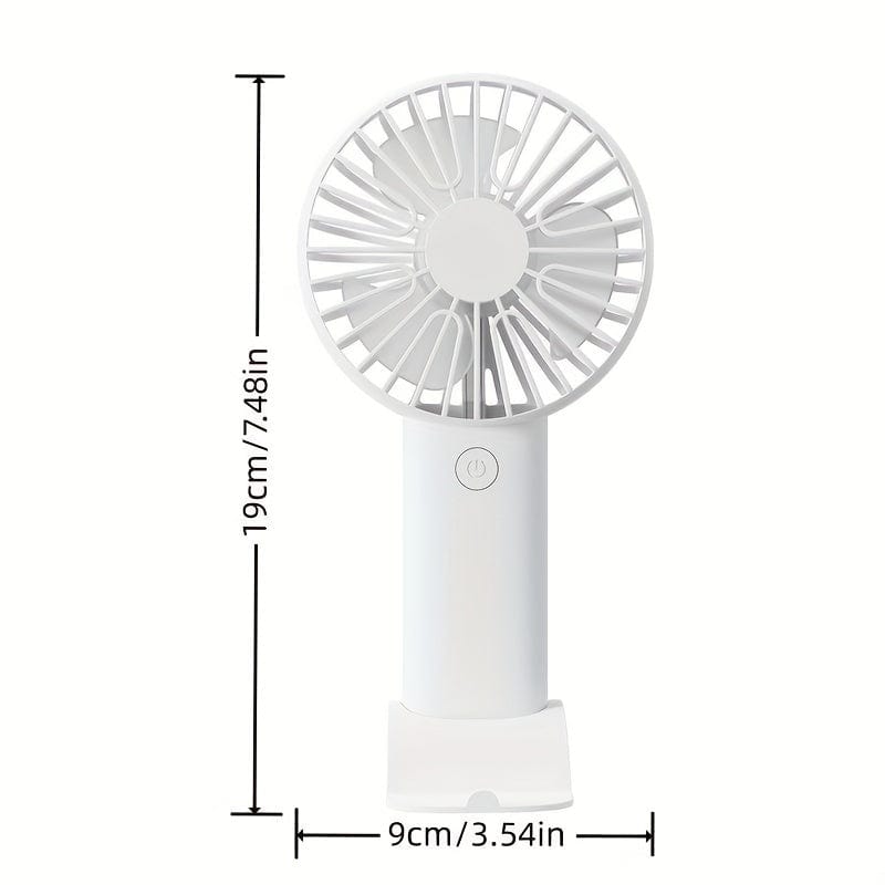 1 Stück USB Handheld Mini Ventilator - Tragbarer elektrischer Ventilator für Zuhause, Büro und Reisen - Wiederaufladbarer batteriebetriebener - Leiser und leistungsstarker Kühlung
