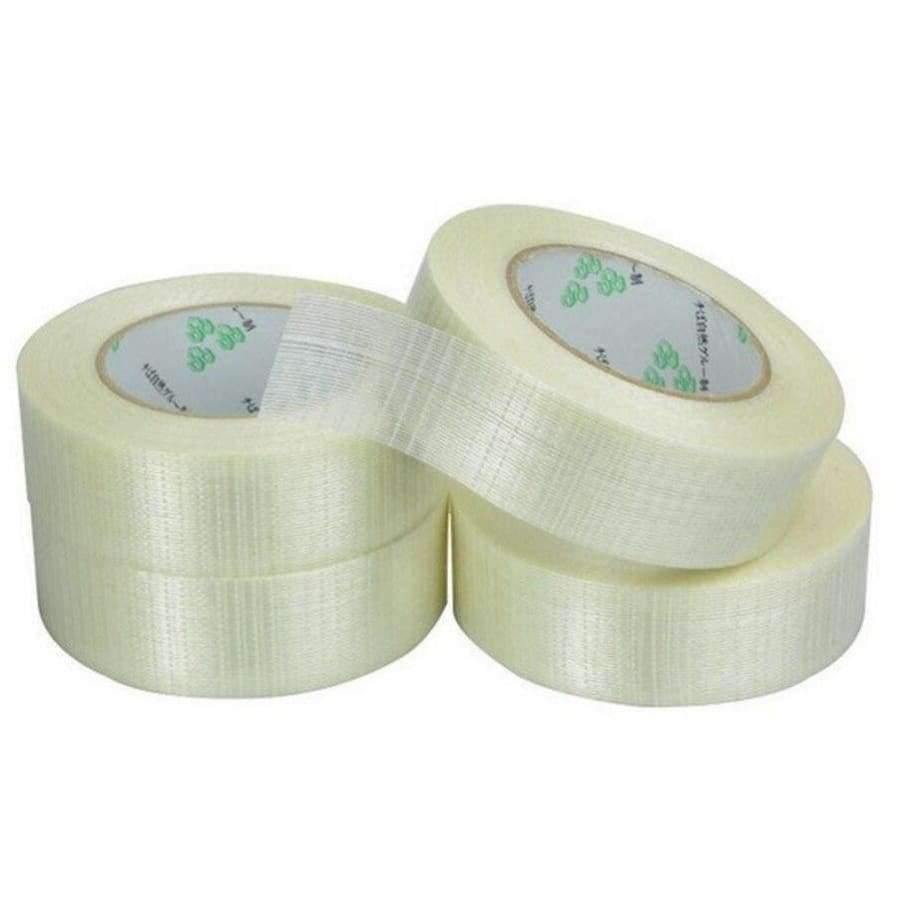 1 pcs / Volume high-strength transparent grid type, fiberglass-reinforced plastic waterproof and abrasion-resistant adhesive tape