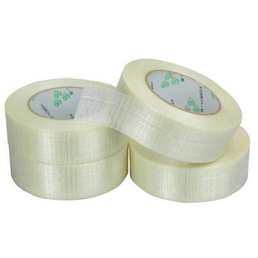 1 pcs / Volume high-strength transparent grid type, fiberglass-reinforced plastic waterproof and abrasion-resistant adhesive tape