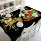 Weihnachtstischdecke Polyester Staubdichte Tischdecke X-mas Dankeschön Abendessen 3D Tischdecke Heim Party Dekor OEM Stoff
