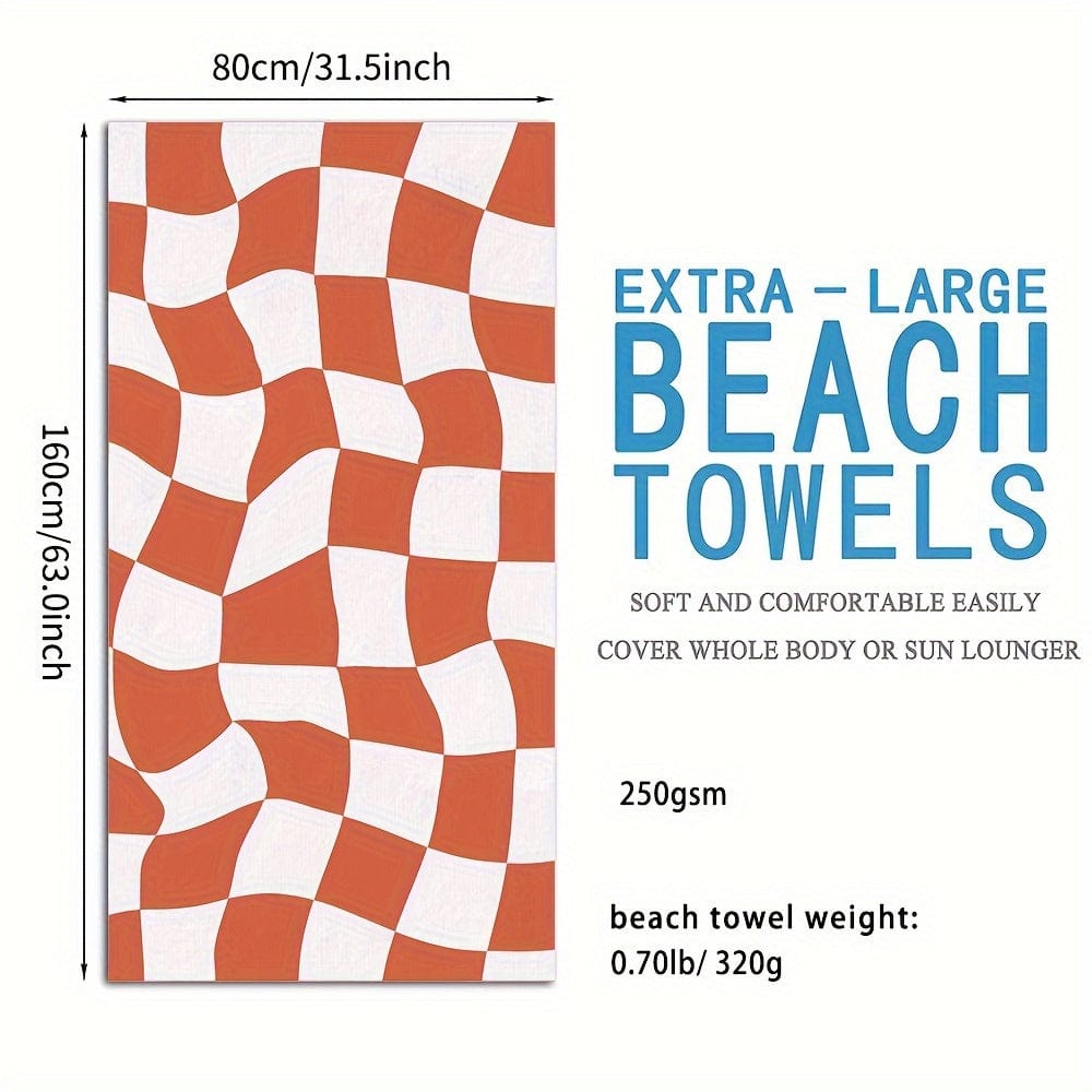 1 Stück individuell gestaltetes Strandtuch, saugfähiges Strandtuch, großes Sommer-Strandtuch, Geschenk für Strand-Pool-Party, Strand-Essentials