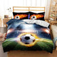 3D Bettwäsche Set Fußball Druck Bettbezug Set lebensechte Bettwäsche mit Kissenbezug Bett Set Heimtextilien #2-5