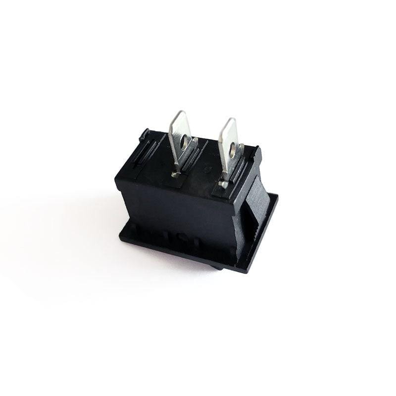 10 Stück/Los KCD1 2-Pin 250V 3A SPST Schwarzer Bootsschalter 21*15/15*10 Snap-in ON OFF Wippenschalter