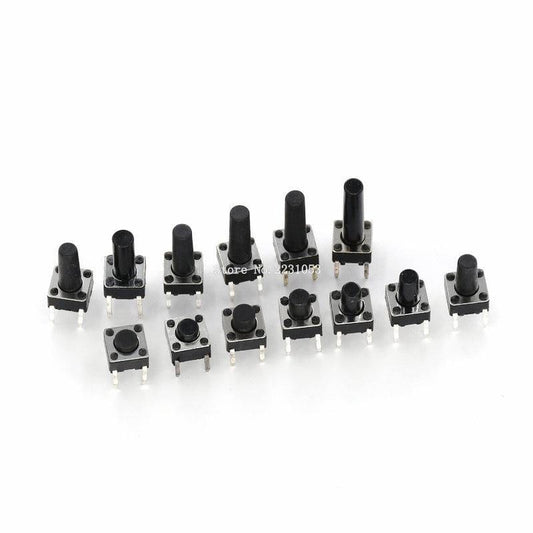 100PCS 6*6*4.3mm 5mm 6 7 8 9 10 11 12 13 14 15 16 17 6X6 4Pin Taktile Takt Drucktaste Mikro-Schalter Selbst-Rücksetz DIP-Schalter