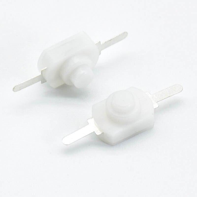 10 Stück 1A 30V DC 2A 250V Weiß/Schwarz Latching Ein Aus Mini Taschenlampe Druckknopf Schalter Heiße Verkäufe
