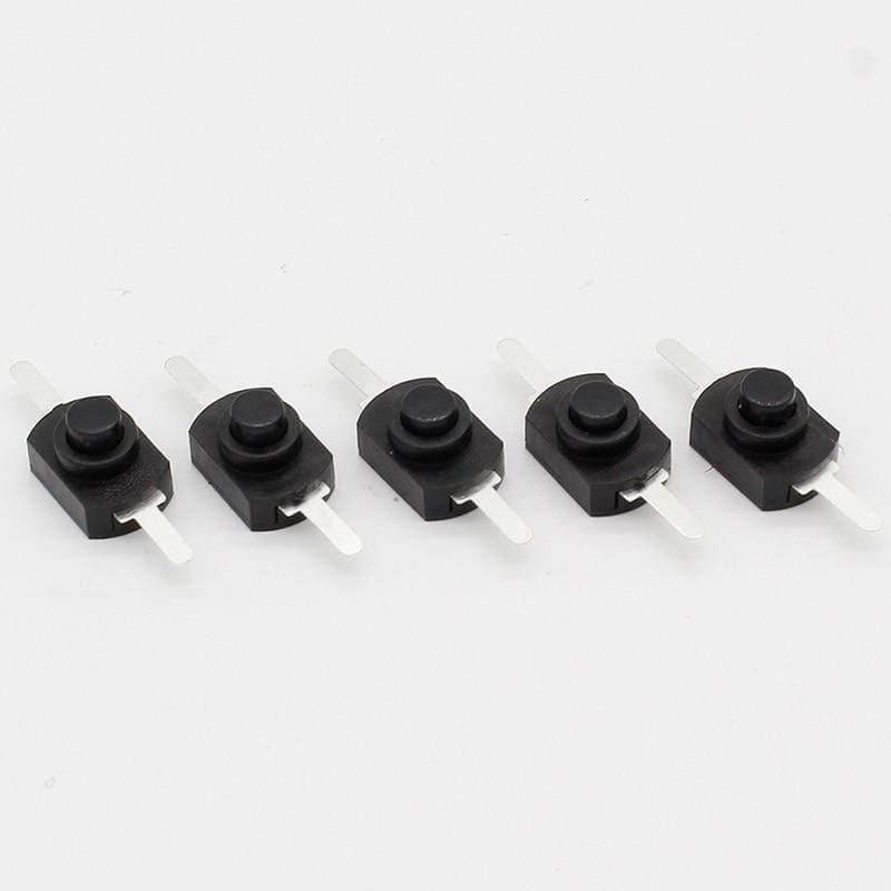 10 Stück DC 30V 1A Schwarzer On Off Mini Druckschalter für Elektrische Taschenlampe