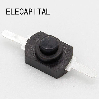 10 Stück DC 30V 1A Schwarzer On Off Mini Druckschalter für Elektrische Taschenlampe