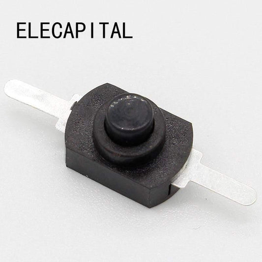 10 Stück DC 30V 1A Schwarzer On Off Mini Druckschalter für Elektrische Taschenlampe