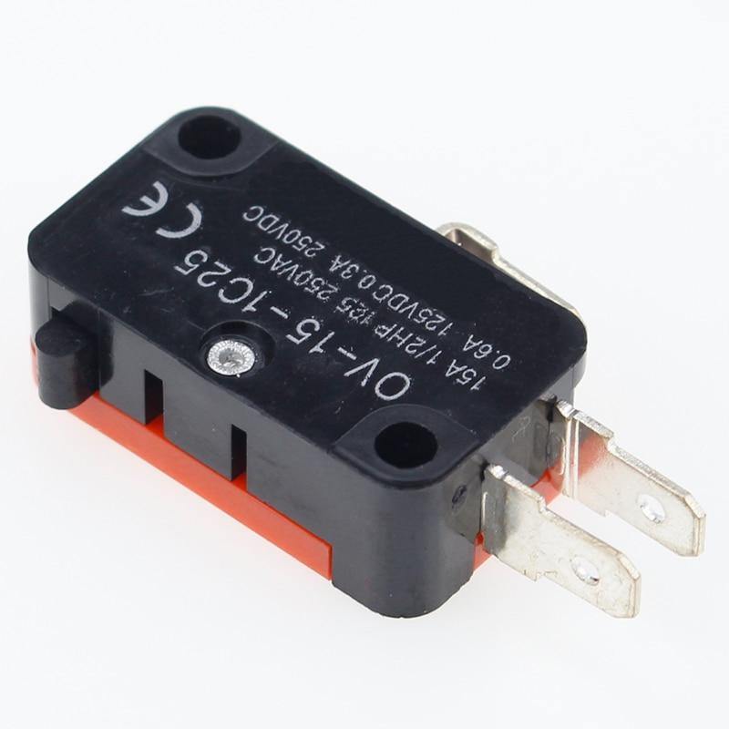 10Stk/Charge Großer Mikroschalter V-15-1C25, Silberner Punkt V-15-IC25 Mikrowelle, Kontakt-Schalter, Kupferpunkt Takt-Schalter