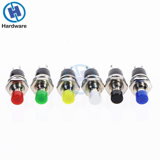 10Stk PBS-110 7MM Momentary Drucktaste Schalter Drücken Sie den Reset-Schalter Momentary EIN AUS Drucktaste Mikroschalter Normalerweise Offen NO