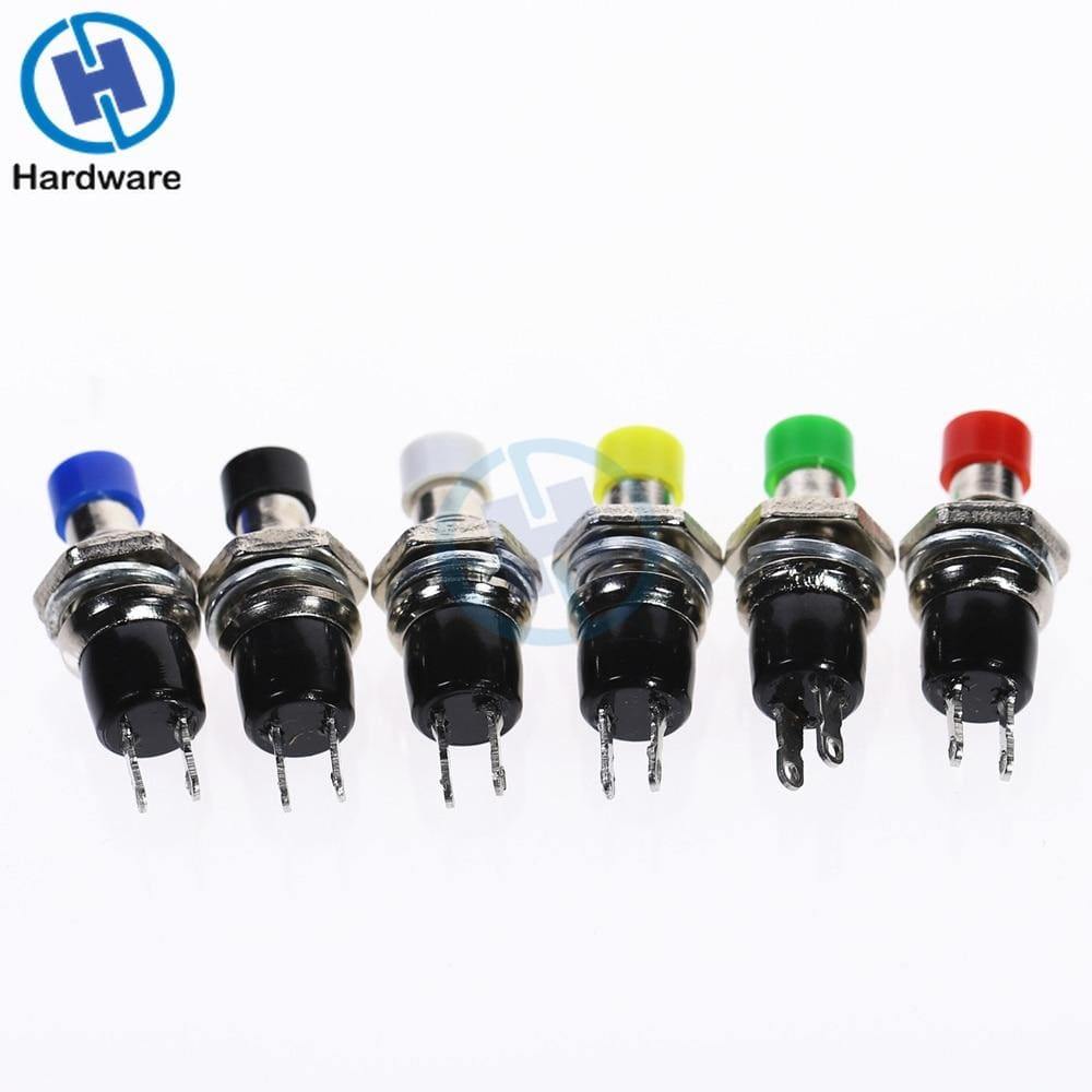 10Stk PBS-110 7MM Momentary Drucktaste Schalter Drücken Sie den Reset-Schalter Momentary EIN AUS Drucktaste Mikroschalter Normalerweise Offen NO