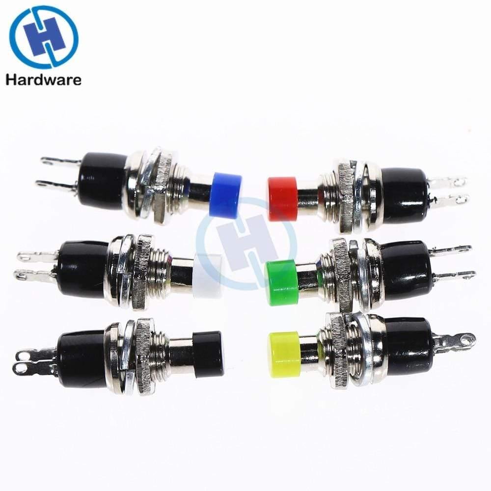 10Stk PBS-110 7MM Momentary Drucktaste Schalter Drücken Sie den Reset-Schalter Momentary EIN AUS Drucktaste Mikroschalter Normalerweise Offen NO