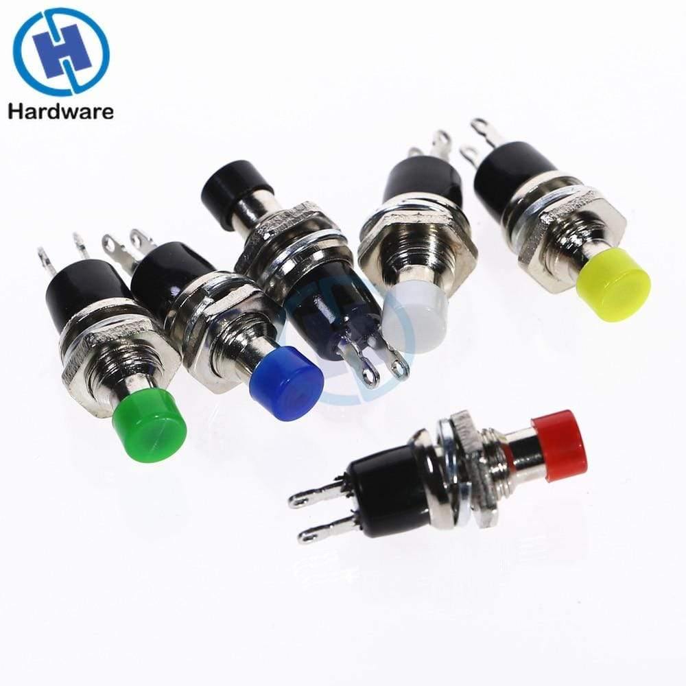 10Stk PBS-110 7MM Momentary Drucktaste Schalter Drücken Sie den Reset-Schalter Momentary EIN AUS Drucktaste Mikroschalter Normalerweise Offen NO