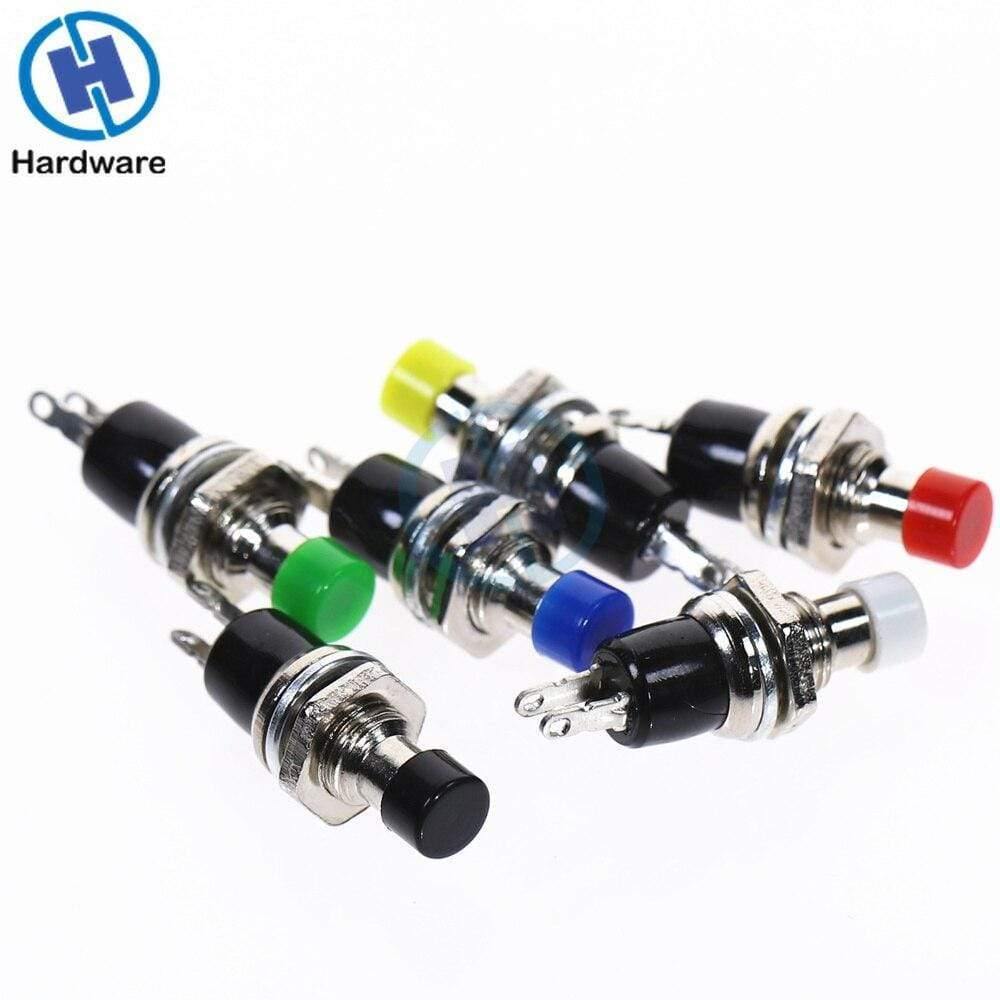 10Stk PBS-110 7MM Momentary Drucktaste Schalter Drücken Sie den Reset-Schalter Momentary EIN AUS Drucktaste Mikroschalter Normalerweise Offen NO